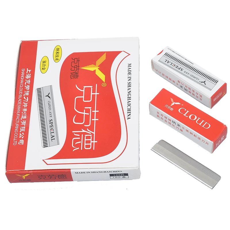 100 шт. высококачественные лезвия для стрижки волос из нержавеющей стали лопатки