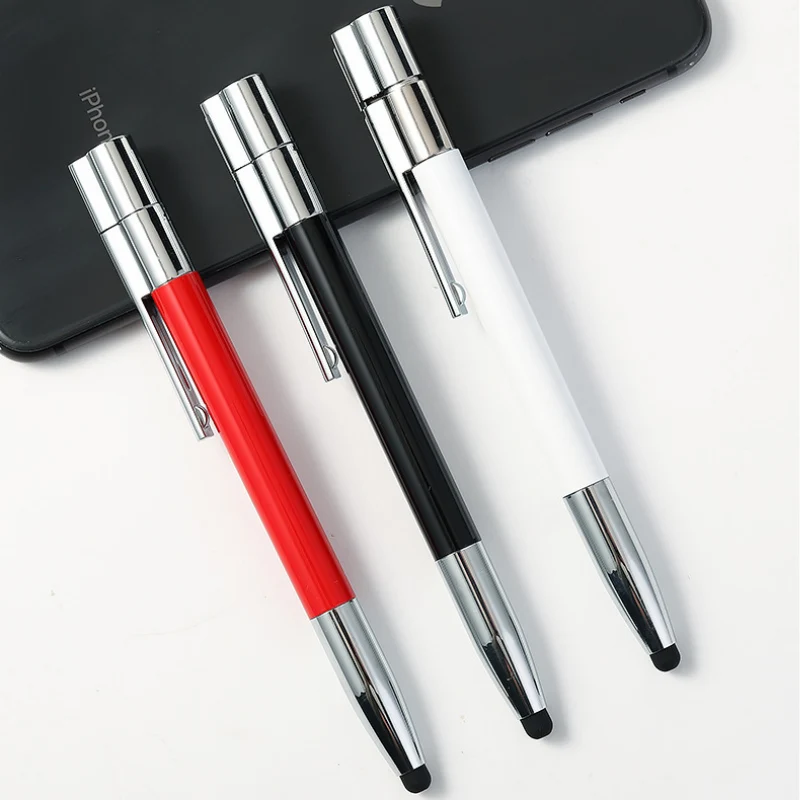 

Custom Ballpoint Pen USB 2.0 Flash Drive Pendrive 128mb 8gb 16gb Touch Screen Business Gifts for IPad Iphone School Writing Pens