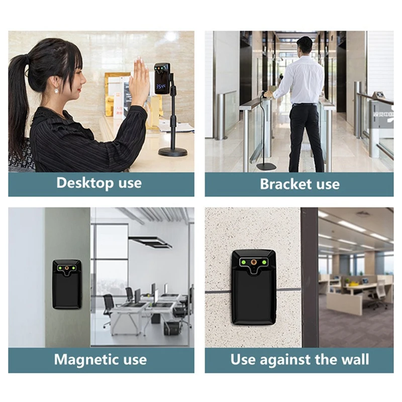 

Voice Broadcast Non-Contact Infrared Temperature Measurement Wall Mount Smart Sensor Palm Forehead Thermometer Office