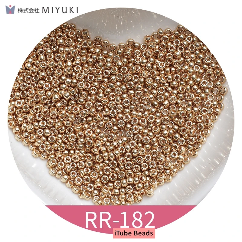 15/0 RR Round Miyuki Glass Seedbeads Japan Imported Beads 1.5mm Metallic Golden Silver DIY For Garments Accessories 10g | Дом и сад