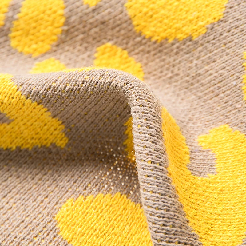 LEH кардиган с леопардовым принтом для женщин v-образный вырез пуговицы свитер