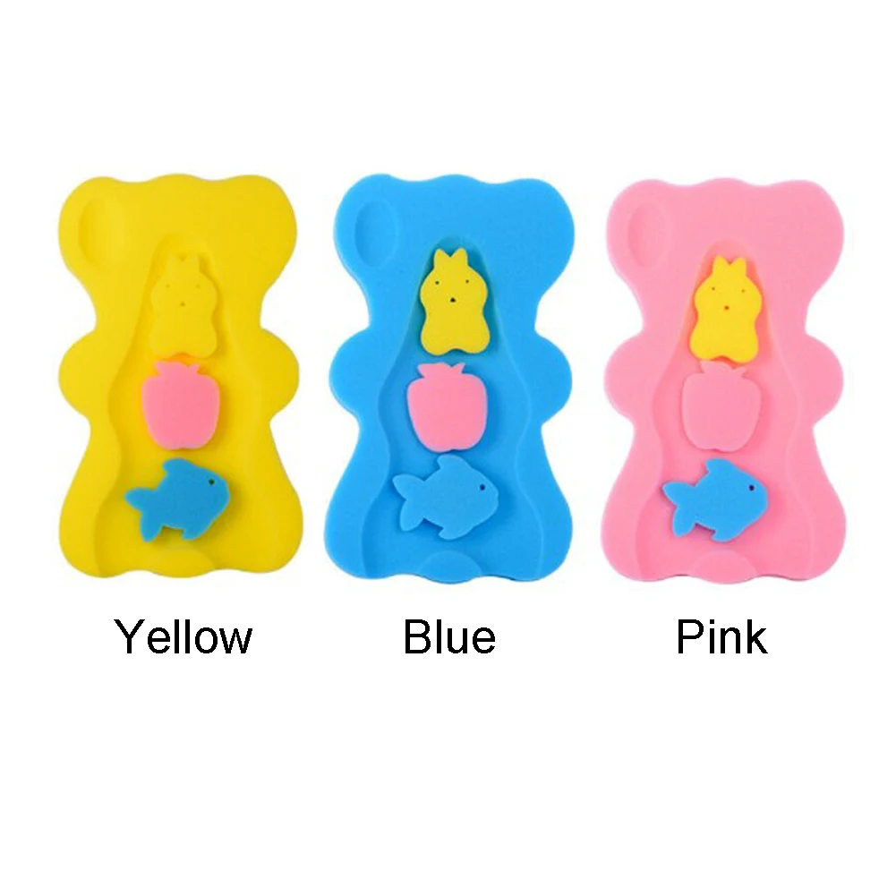 Мягкая противоскользящая губчатая подкладка с милым медведем для ухода за