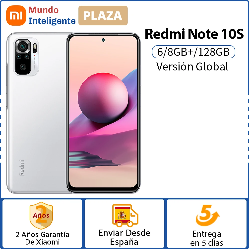 Xiaomi Redmi Примечание 10S мобильного телефона глобальная версия 6 ГБ/8 ГБ 128 ROM 64MP камера