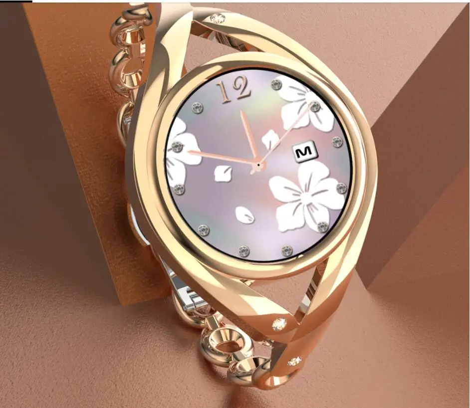 

Smart Watch Women DIY Watch Face Full Stainless Steel Smart Watch for Women IP68 Waterproof BT5.0 LEMFO LEM1995 Watch Women Gift