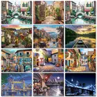 RUOPOTY 5D алмазная живопись, полный квадратный город, искусство стразы, хобби ручной работы, домашний декор