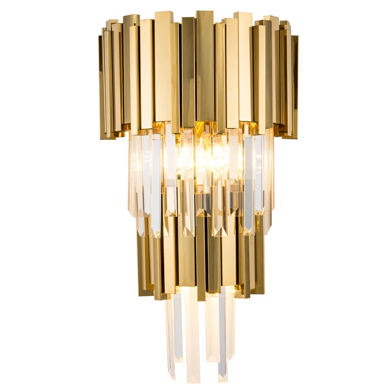 Американский и Европейский пост модерн золотая металлическая Хрустальная