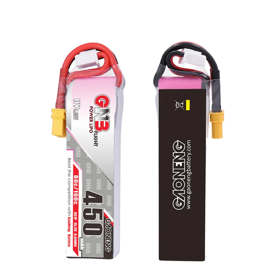 GAONENG GNB 4S 15 2 V 450mAh 80C Lipo Battery XT30 Plug Connector для RC FPV Racing Drone Quadcopter Frame Kit Запасные части |