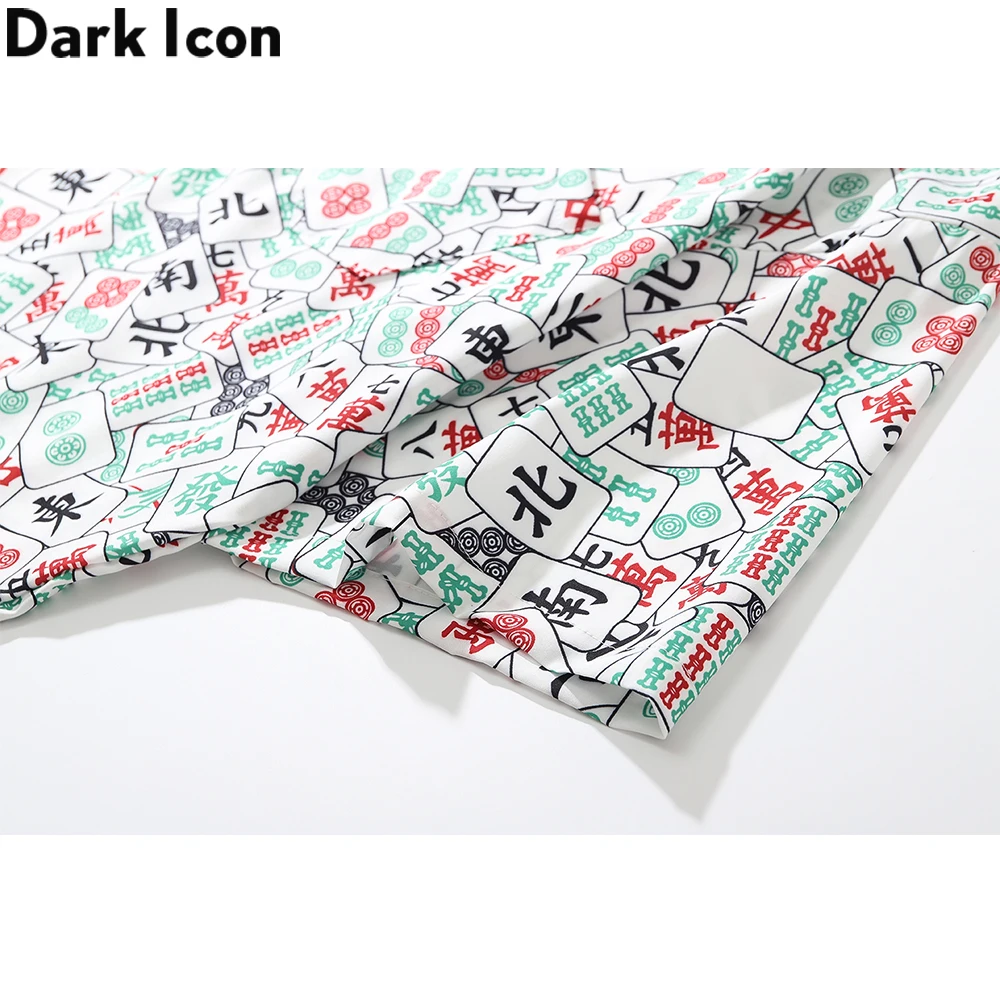 

Dark Icon Funny Printed Hawaiian Shirt Men Turn-down Collar Oversized Men's Blouse Man Clothing