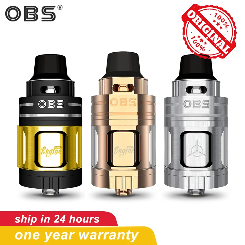 Оригинальный OBS двигатель nano с 5 3 мл емкость RTA vape бак pom капельный наконечник