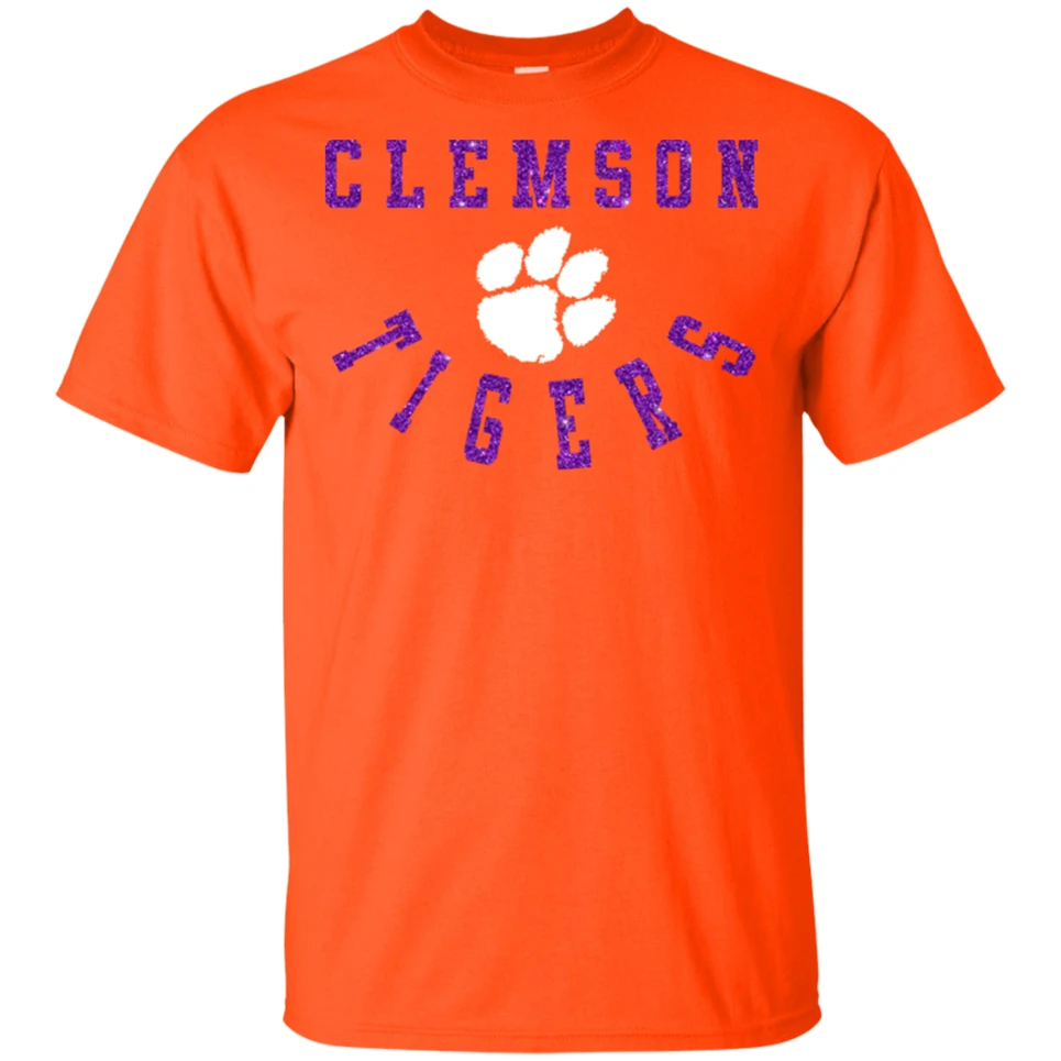 Мужская футболка Clemson Университетская игра план футбола Клемсон тигры с коротким