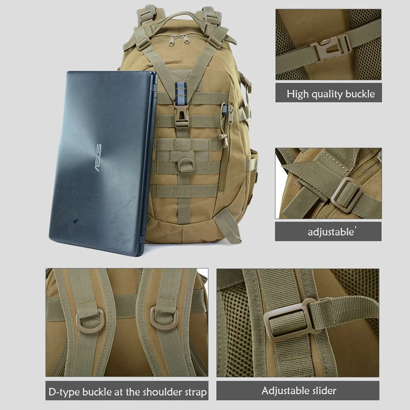 Тактический армейский мужской рюкзак 35Л походные дорожные сумки для кемпинга