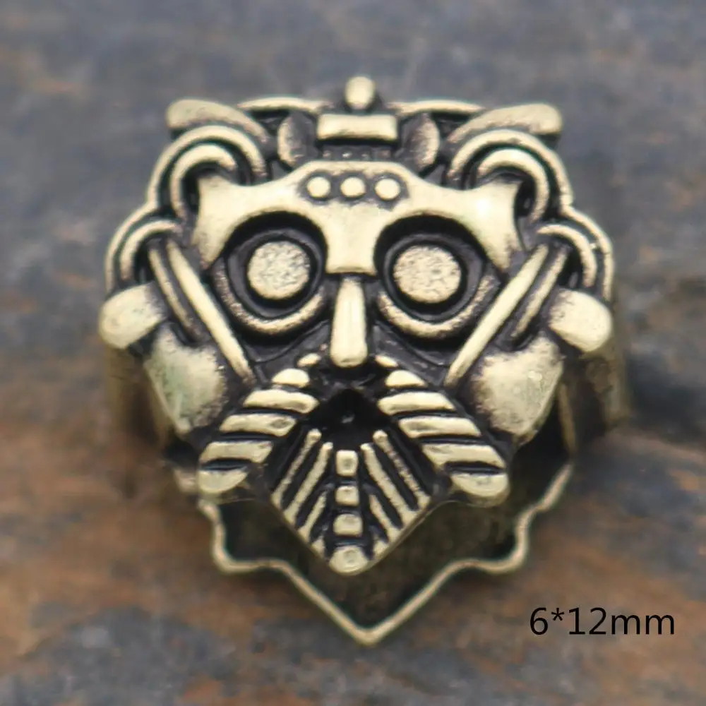 Slavic Bronze Бусины для волос Viking, руны для изготовления ювелирных изделий, рунические буквы из троицы, металлические разделители с большим отверстием, аксессуары для бусин, очаровательный браслет - Цвет: Slavic Bronze