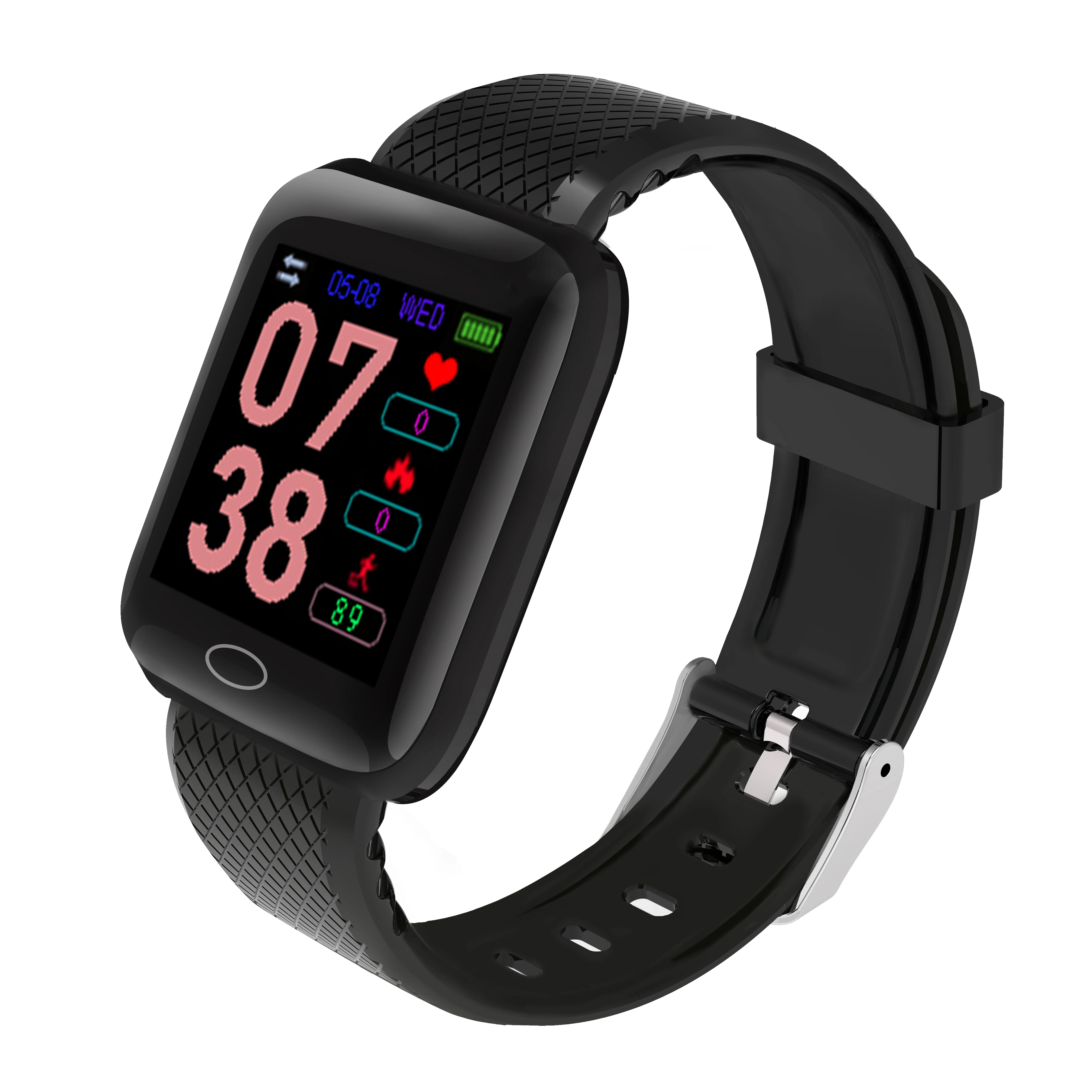 B24 smart bracelet sports pedometer heart rate blood pressure monitoring for Android Apple smart watch  Push Message