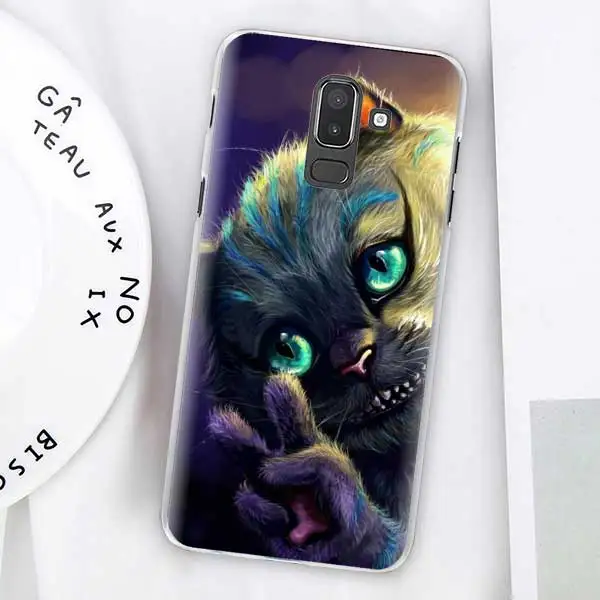 09 Чехлы Alice in Wonderland Cat для samsung Galaxy J4 Plus J6 Plus J8 J3 J5 J7 J5 Prime, Жесткий Чехол - Цвет: 09