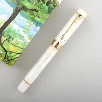 luxury quality jinhao 100 fountain pen century tofu acrylic white signature fine nib calligraphy pen stationery ink pens