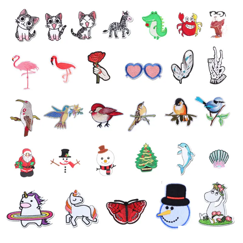 Рождественский Утюг на Вышивка Патчи симпатичный типа сделай себе сам