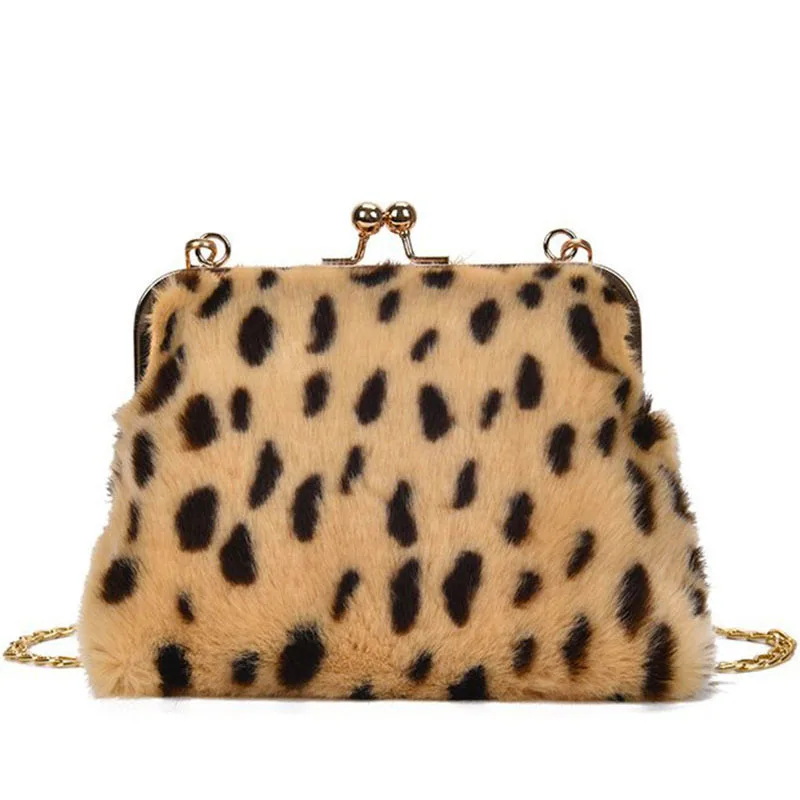 

Design Fashion Chain Leopard Crossbody Bag For Women 2021 Winter Female Shoulder Handbag Small New Women Bags