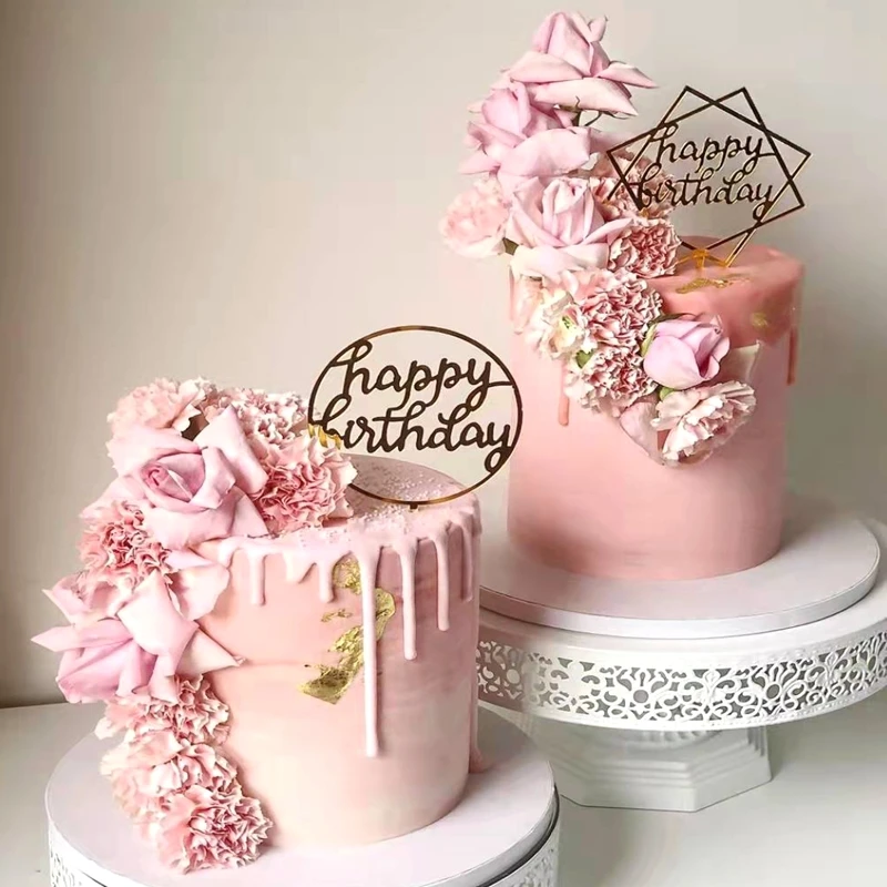 33 вида украшений для торта с днем рождения Золотое акриловое украшение детского