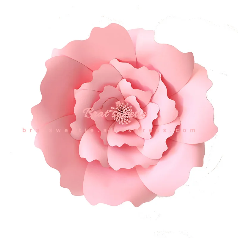 s1 light pink 30cm 30 см DIY бумажные цветы искусственные розы свадебный фон день рождения стены декорация праздничные украшения Цветы для настенного декора - Цвет: s1 light pink 30cm