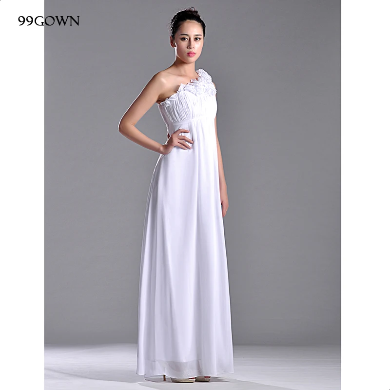 99GOWN Свадебные платья для гостей женщин 2019 простое белое шифоновое длинное