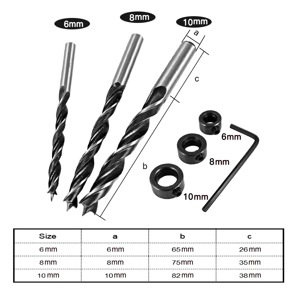 

41 pcs Woodworking Doweling Jig Pocket Hole ABS Plastic System Handheld 6/8/10mm Drill Bit Hole Puncher Carpentry Tool