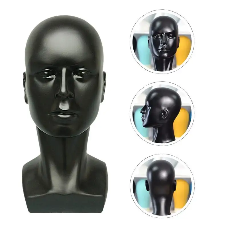 

1pc Cosmetology Mannequin Head Bald Head Male Wig Head Simulated Head Model