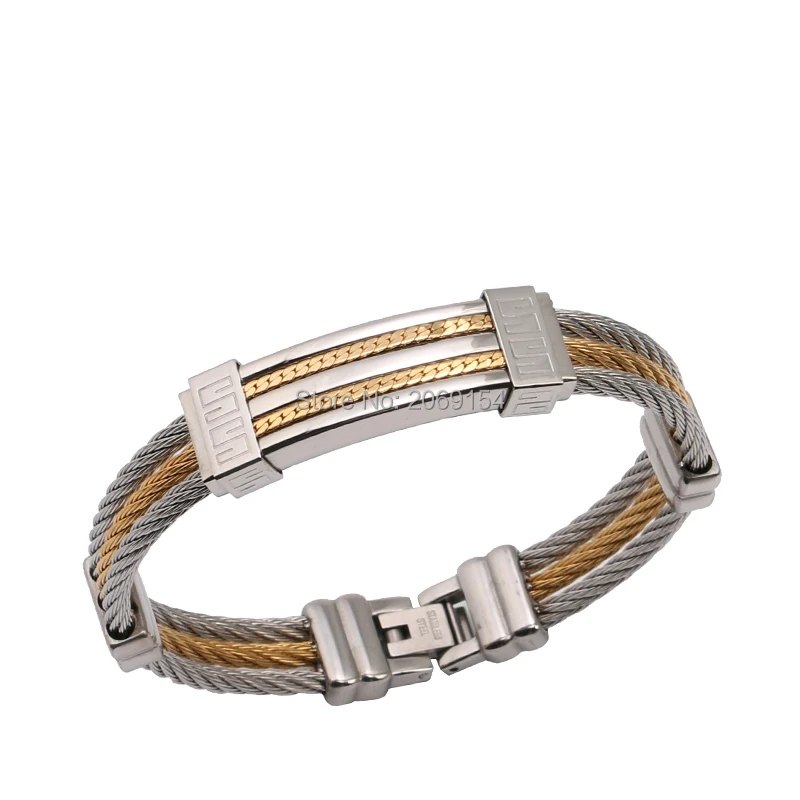 Золотой браслет модные ювелирные изделия из нержавеющей стали звено цепи