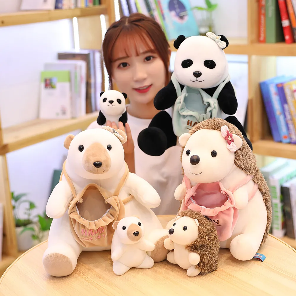 

Lovely 1pcs 25cm Kawaii New Arrival Panda Kangaroo Hedgehog Plush Funny Toy Kids Soft Stuffed Animal Baby Appease Toys AP