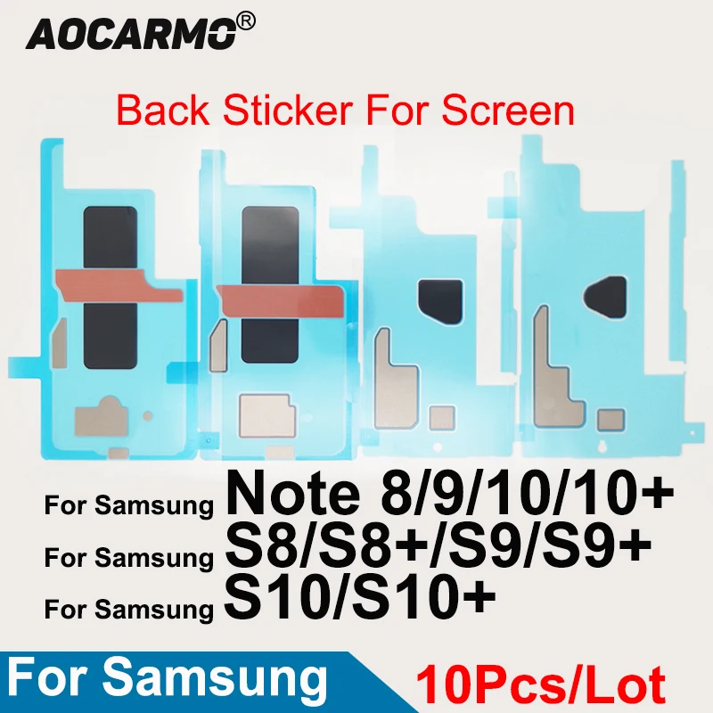 

Клейкие водонепроницаемые стикеры Aocarmo 10 шт./лот для Samsung Note 8 9 10 + 10 Plus, клей для экрана Samsung S8 S9 S10 Plus S8 +