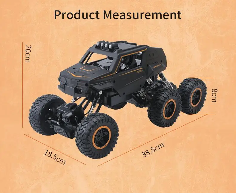 

MAX-3 1:12 2.4G Car Toy 6 Wheels Six Wheel Drive Remote Control Vehicle Model