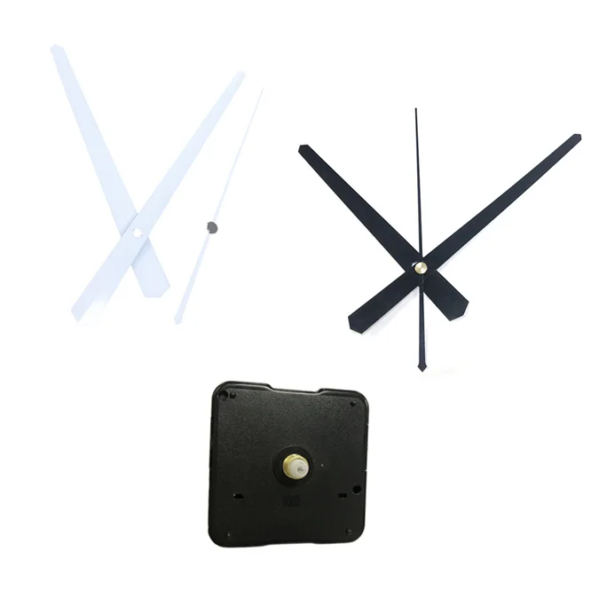 

10pcs 3 years warranty 13mm shaft Quartz Wall Clock Movement Mechanism Black/White Hands Repair Tool Parts Kit DIY Set With Hook