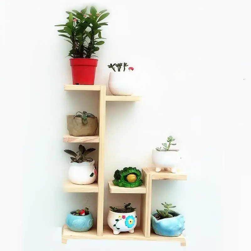 

Wood Saksi Standi Suporte Flores Etagere Plante Rack Stand Living Room Balcony Flower Dekoration Stojak Na Kwiaty Plant Shelf