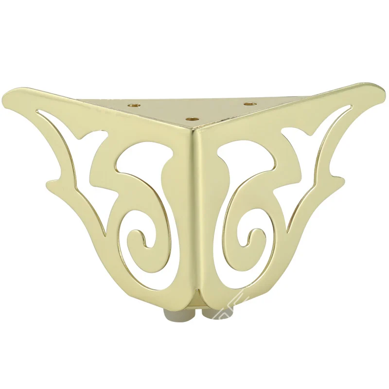 4 шт. металлическая мебель с золотым узором ножки для дивана шпильки ног защиты