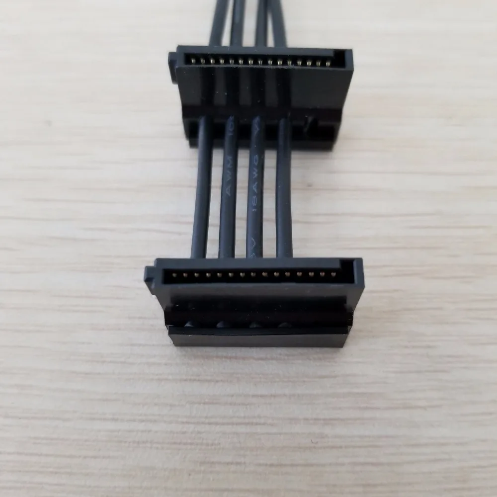 Кабель удлинитель питания Power Plus 4pin 2 x SATA 18awg 10 см|sata power|sata tosata to sata |