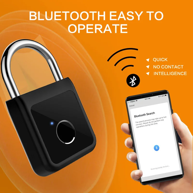 

Keyless Rechargeable Door Lock Fingerprint Smart Padlock Quick Unlock Zinc Alloy Metal Self Tuya Bluetooth-compatible Waterproof