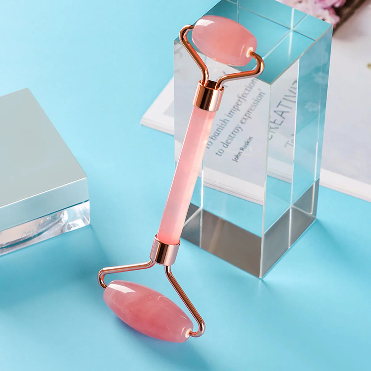 Купить Роллер Для Лица Розовый Кварц