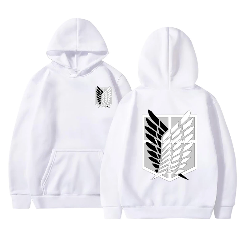 

2021 Anime Hoodie Attack on Titan Hoodied Long Sleeve Streetwear Harajuku Sweatshirt male Unisex Sport Hoody Green Tops