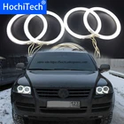 Комплект глаз ангела HochiTech ccfl, белая фара с кольцами 6000 К ccfl, для Volkswagen VW Touareg 2003 2004 2005 2006