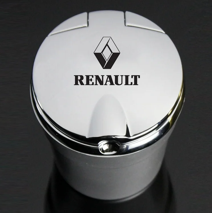 

Car ashtray with LED lighting and printed logo for Renault TALISMAN CAPTUR Espace Megane Koleos Fashionable portable ashtray