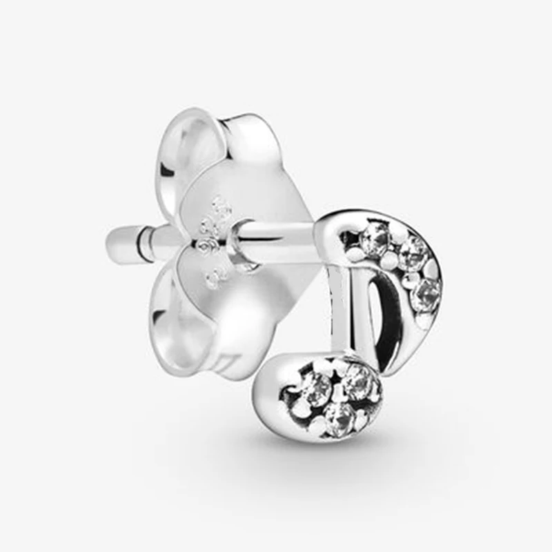 

My Music Note одиночные серьги-гвоздики 925 серебро пробы музыкальные серьги для модных женщин ювелирные изделия