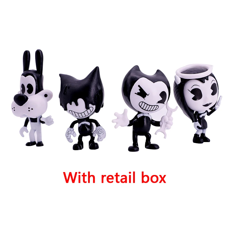 Белый Bendi 4-Pack фигурки и чернила машины Bendi фигурки популярные горячие игрушки для детей - Цвет: Белый