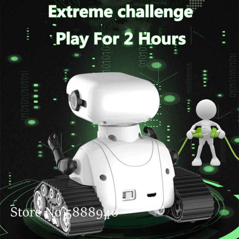 Автоматический демонстрационный робот на гусеничном ходу с дистанционным