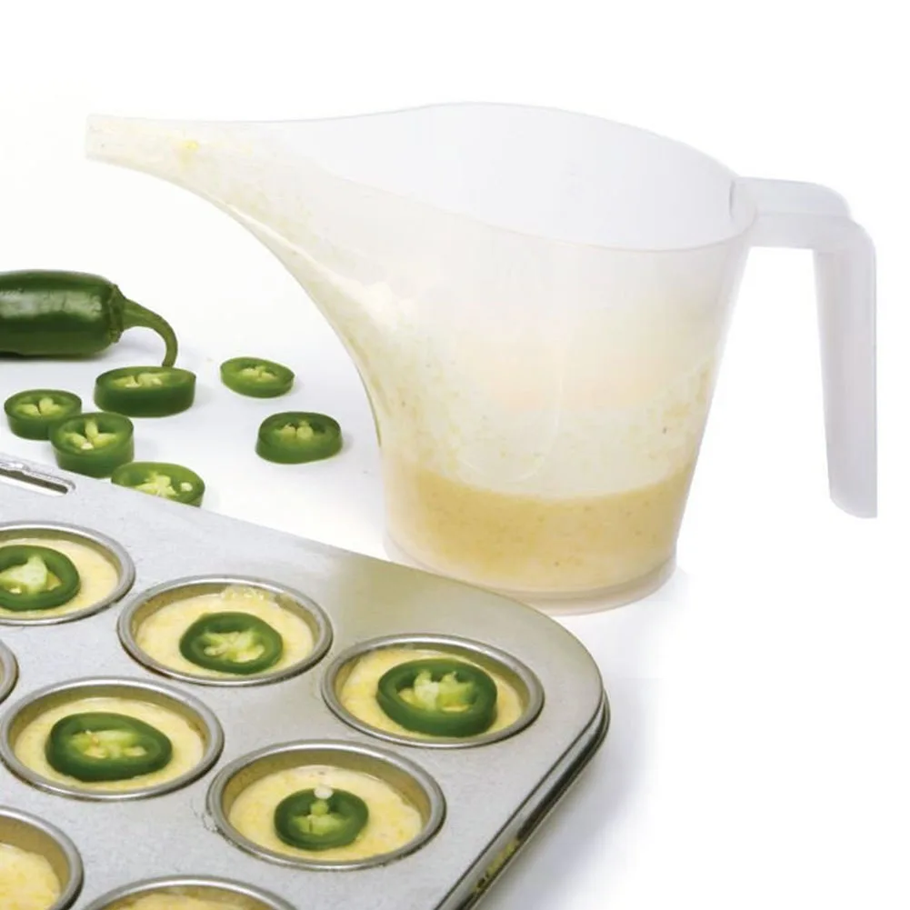 

1000ml Funnel Jug Transparent Measuring Cup with Mouth Tip for Jam Batter Syrup