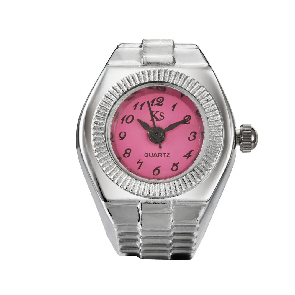 

Simple fashion versatile ring watch alloy creative luxury silver steel cool spring quartz ring watch lovers Watch