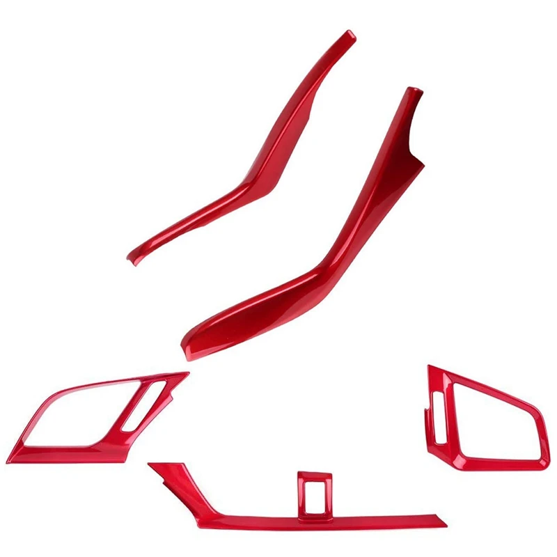 

5 Pcs for 10Th Gen Honda Civic 2016-2020 Car Accessories:2 Pcs Gear Shift Panel & 3 Pcs Air Vent Outlet Decoration Cover