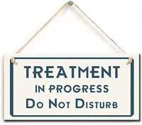 zhongfei rustic style warning sign treatment in progress do not disturb functional treatment room door sign