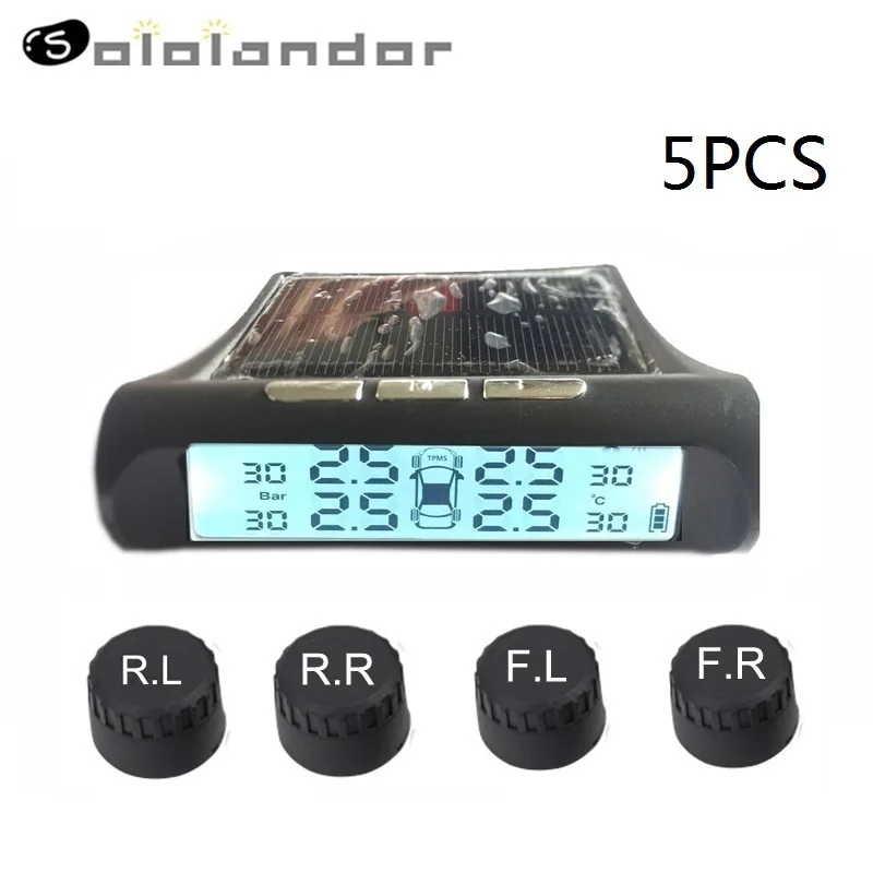 

Датчик давления автомобильных шин, Система контроля давления в шинах, солнечная батарея или зарядка от USB, HD ЖК-дисплей, автоматический сигн...