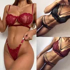 Женское сексуальное нижнее белье, ночное белье, сексуальный комплект из бюстгальтера и трусиков, эротическое кружевное нижнее белье, сексуальное горячее эротическое нижнее белье