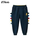 27 детская одежда с рисунком динозавра; Сезон осень-весна для детей повседневные штаны для мальчиков и девочек спортивный костюм с принтом штаны для бега для детей детские длинные штаны для новорожденных детские штаны