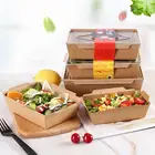 В общей сложности 20 блоков Одноразовые Суши упаковочная коробка фруктовый торт салат Bento выполнять контейнер прямоугольник Еда вынуть Коробки Ланч Коробки